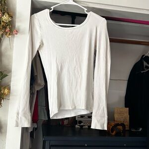 Faded Glory Women's Cream Long Sleeve Top